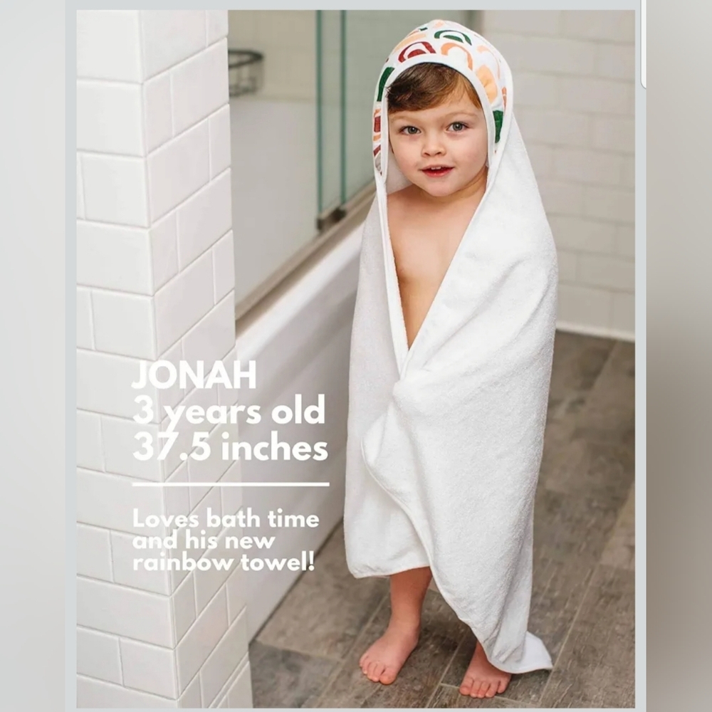 Nightingale Rainbow Bamboo Hooded Bath Towel